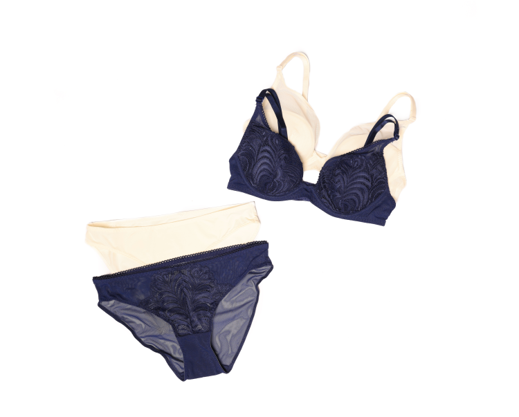 22c67b14-ba6c-11f0-a0d8-fa8098539ba5 מארז שתי חזיות כחול ושמנת מרופדות – תמונה 1